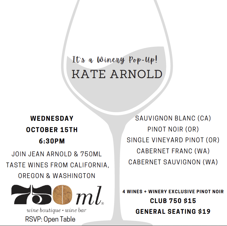 Kate Arnold Wine Tasting Pop Up At 750ML Wines In Akron